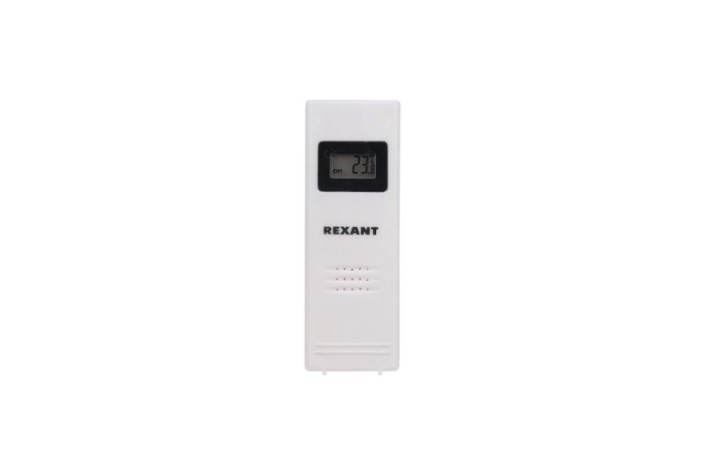 Термометр REXANT 70-0592 электронный с часами и беспроводным выносным датчи Термометр REXANT 70-0592 электронный с часами и беспроводным выносным датчи