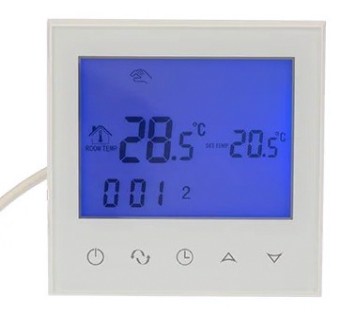 Терморегулятор для теплого пола REXANT R150 Wi-Fi с автомат. програм. и сенсорными кнопками, белый [51-0590]