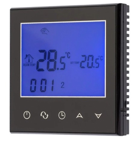 Терморегулятор для теплого пола REXANT R150 Wi-Fi с автомат. програм. и сенсорными кнопками, черный [51-0591]