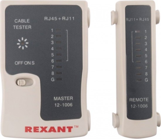 Тестер кабельный REXANT RX-468 rj-45+rj-11 [12-1006]