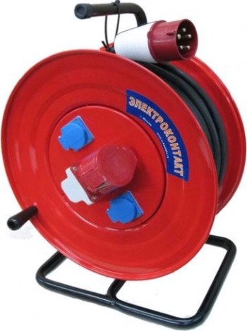 Удлинитель на катушке Электроконтакт УПС-32-380-К2 "ПРОФЕССИОНАЛ" КГ 5х2,5 30 м силовой 380В