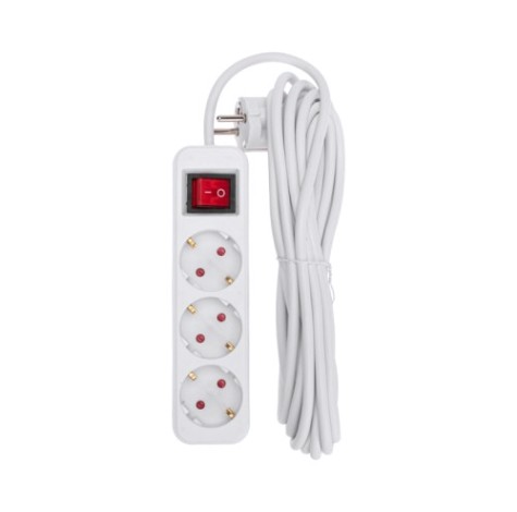 Удлинитель REXANT 13-4014 STANDARD 3 гнезда, 5м, 3х1,0мм², с/з, с выкл