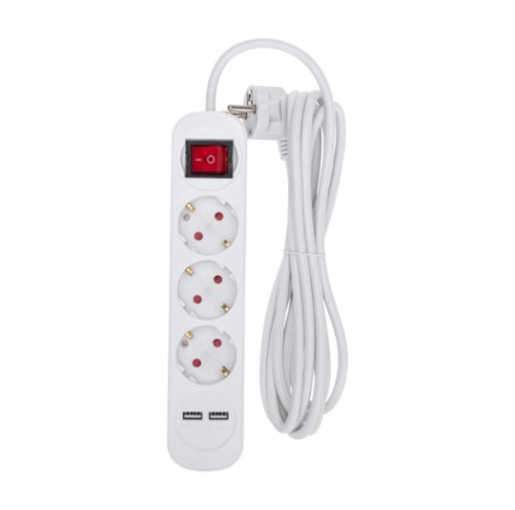 Удлинитель REXANT 13-4016 STANDARD 3 гнезда, 3м, 3х1,0мм², с/з, с выкл