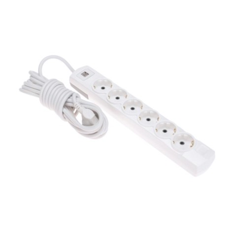 Удлинитель REXANT 13-4123 PREMIUM 6 гнезд, 5м, 3х1,5мм², с/з, 2 USB, белый