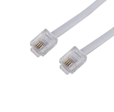Удлинитель телефонный REXANT 18-3201 плоский, RJ-11 (6P-4C), 20м, белый