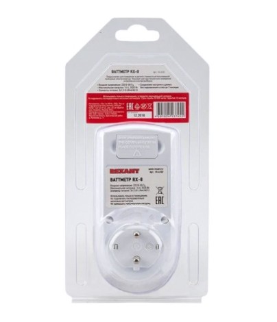 Ваттметр REXANT 10-6102 RX-8 горизонтальный 2х тарифный 16A Ваттметр REXANT 10-6102 RX-8 горизонтальный 2х тарифный 16A
