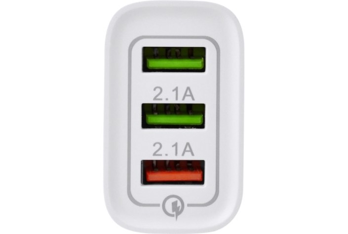Зарядное устройство REXANT 16-0277 сетевое для iPhone/iPad 3xUSB, 5v, 3A/1A/1A, белое