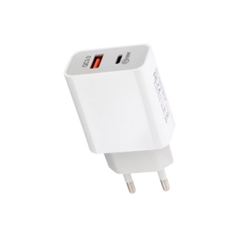 Зарядное устройство REXANT 18-2216 сетевое USB-A+USB-C адаптер, 18W белое