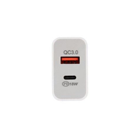 Зарядное устройство REXANT 18-2216 сетевое USB-A+USB-C адаптер, 18W белое Зарядное устройство REXANT 18-2216 сетевое USB-A+USB-C адаптер, 18W белое