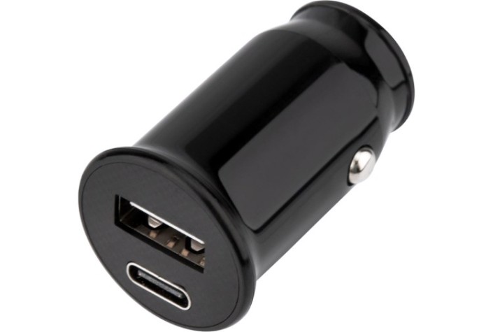 Зарядное устройство REXANT 18-2228 автомобильное c двумя портами USB-A+Type-C 12Bт
