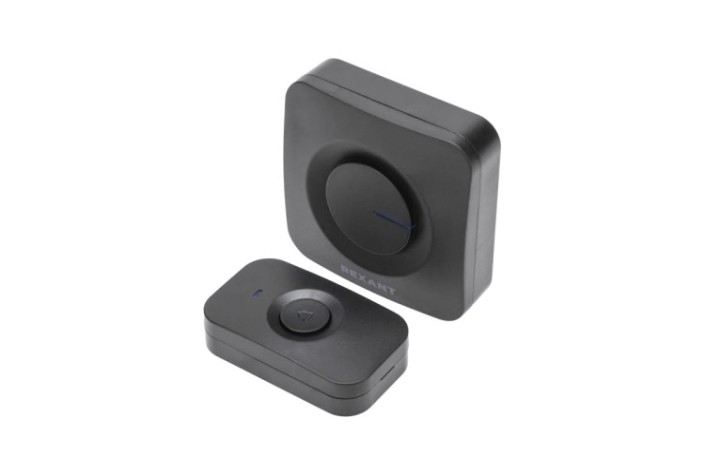 Звонок дверной беспроводной REXANT 73-0017 c цифровым кодированием, 150м IP56 (черный)